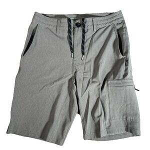 O'Neill Shorts Men's 30 Gray Crossover Hybrid‎ 10" Shorts Stretch Swim Quick Dry